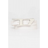 Kožený opasok Diesel D LOGO B-DLOGO II BELT dámsky,biela farba,X09917.PR227 70