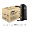Club3D Dokovací stanice USB-A nebo USB-C, 10v1 2xDP, 6xUSB, 1xRJ45, 1x3.5mm, černá CSV-1460