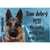 Pozorpes.sk, výstražná tabuľka (Nemecký ovčiak)