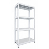 Kovový regál policový Biedrax 50 x 90 x 180 cm, biely - 4 police pozink