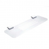 Nimco Kibo Polička s frézovanými otvormi, dĺžka 40 cm, matný plexiglass/chróm Ki X340-26