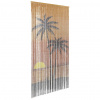 vidaXL Záves proti hmyzu s potlačou palmy 100x220 cm bambus - Viacfarebný - 251524-267117