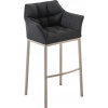 Design-Shop Damas E4 nerezový rám / Tmavo sivá