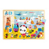 DJECO Drevené puzzle Letisko 35 dielikov