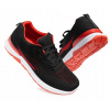 Športové sieťované topánky ľahké čierne červené priedušné pohodlné veľkosť 40