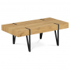 Autronic Stolík konferenčný 110x60x42, MDF divoký dub, kov čierna matná AHG-233 OAK
