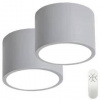 LED stropné svietidlo IMMAX NEO RONDATE 12 W 2 ks + diaľkový ovládač (07143-GR15BD) sivé