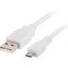 LANBERG Kabel USB 2.0 AM/Micro, 1m, bílý CA-USBM-10CC-0010-W
