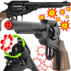 KOVOVÝ REVOLVER NA KAPISLE KOWBOJSKÝ GONHER PISTOĽ NA ZÁPALKY ZVUKOVÁ
