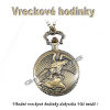 Vreckové hodinky na krk - retro bronzový OROL3 3D dizajn