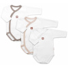 Rastúca výhodná sada, 3x Body pre bábätko Nature - béžová/taupe/biela