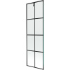 Mexen Next vaňová zástena 1-krídlová 60 x 150 cm, čierny vzor, gun metal - 895-060-000-00-77-95