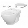 Cersanit MODUO WC misa závesná CleanOn + WC sedátko DELFI Slim SC, Biela K701-147 K701-147