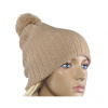 Dámska čiapka extra hrubá béžová 022