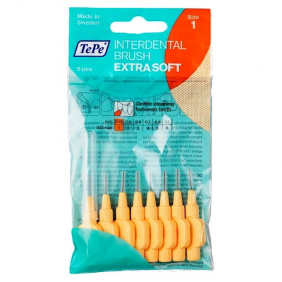 TePe Extra soft medzizubné kefky 0,45 mm svetlo oranžové, 8 ks