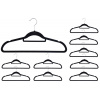Vešiaky na oblečenie MAXI zamatové, čierne (100 ks)
