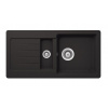 SCHOCK Typos - Granitový drez, 86x44 cm, s ovládaním odtoku, Ónyx TYPD150SAGON