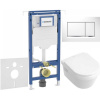GEBERIT Duofix Special súprava 5v1 - inštalačný modul, závesné WC DirectFlush a Softclose WC sedadlo VILLEROY & BOCH Architectura, tlačidlo Sigma20 Square, 115.883.KJ.1 (biela/lesklý chróm), SANI11CK3