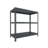 Skrutkovaný regál policový Biedrax 45 x 150 x 100 cm, antracitový, 3 police, nosnosť 150 kg na policu