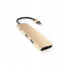 Satechi USB-C Slim Multiport adaptér - Gold Aluminium (ST-CMAG)
