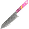 IZMAEL Damaškový kuchynský nôž Shinsei Kiritsuke/Ružová 21 cm