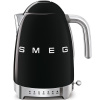 Rýchlovarná kanvica SMEG 50's Retro Style 1,7 l LED indikátor čierna (KLF04BLEU)