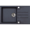 Alveus ROCK 130 kuchynský granitový drez so sifónom 78x48 - G-91 Black 1090942