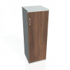 Policová skriňa Strong P, 40x115,2x40 cm, orech/sivá