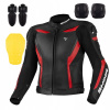 Kožená motocyklová bunda Shima Chase Jacket čierno-červená 48