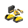 DEWALT Powerstack Súprava batérie a nabíjačky USB 18 V 5 Ah (2 x 1,7 Ah batérie) DCB094H2