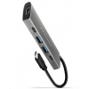 AXAGON HMC-5, USB 3.rozbočovač 2. generácie, 2x porty USB-A, HDMI, slot SD/microSD, 100W PD, 20cm kábel USB-C