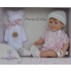 Realistické miminko holčička Mája v růžovém overalu od španělské firmy Marina & Pau (Sugar Teddy Pink - 42 cm)
