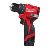 Milwaukee kompaktný vŕtací skrutkovač M12 BLDDRC-202C 4933499686