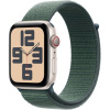 Apple Watch SE (2024) Cellular 40mm Hviezdne biely hliník s jazerne zeleným prevliekacím remienkom (MXGH3QC/A)