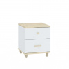 Casarredo GOODY nočný stolík 2S, biela / akácia
