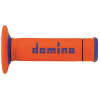 Gripy na motorku Domino gripy A190 offroad dĺžka 123 + 120 mm, oranžovo-modré (M018-129)
