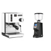 Rancilio Silvia BC, white + Eureka Atom Specialty 65, black