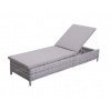 Ratanea Ležadlo GARDE svetlo-sivé + svetlá poduška