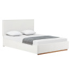 Tempo Kondela Posteľ s roštom a úložným priestorom, 180x200, biela, NUVOLA