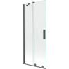 Mexen Velar, 2-krídlová posuvná vaňová zástena 85 x 150 cm, 8mm číre sklo, grafitový matný profil, 896-085-000-01-66