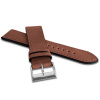 LAVVU LSZUE24 - Hnedý prešívaný remienok SLIM z luxusnej kože TOP GRAIN - 24