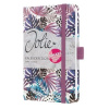 Diár, A6, týždenný, 2025, tvrdá obálka, SIGEL Jolie, Violet Jungle Fever