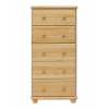 Casarredo DK-115 komoda s 5 zásuvkami bez morenia borovica