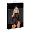 Noir Handmade F287 Leopard Flock Bodysuit with Long Sleeves