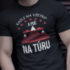 Tričko s potlačou Kašli na všetko a poď na túru Dámsky Čierna L