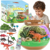 Kreatívna sada dinosaurus terárium LED lampa RGB kinetický piesok