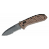 Vega Benchmade 5700SGY-1 PRESIDIO II automatický taktický nôž 9,5 cm, šedá, bronzová, hliník, puzdro