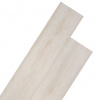 vidaXL Nesamolepiace podlahové dosky, PVC 5,26 m² 2 mm, biely dub - Biela - 56106-11147