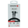 Swissten 71527700 ARCADE USB / LIGHTNING, 1,2m, černý