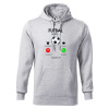 Futbal volá - Mikina pánska Cape s kapucňou - 5XL ( Svetlosivý melír )